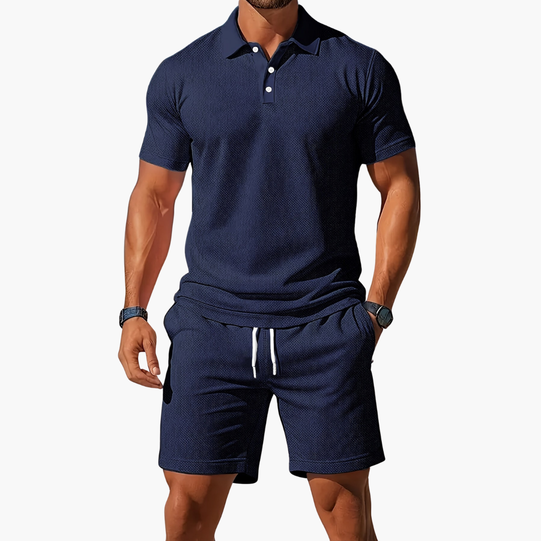 Cotton Polo and Shorts Set