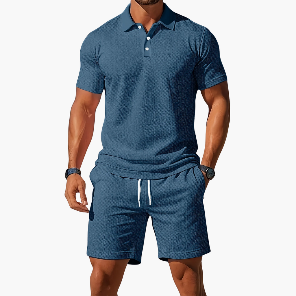 Cotton Polo and Shorts Set