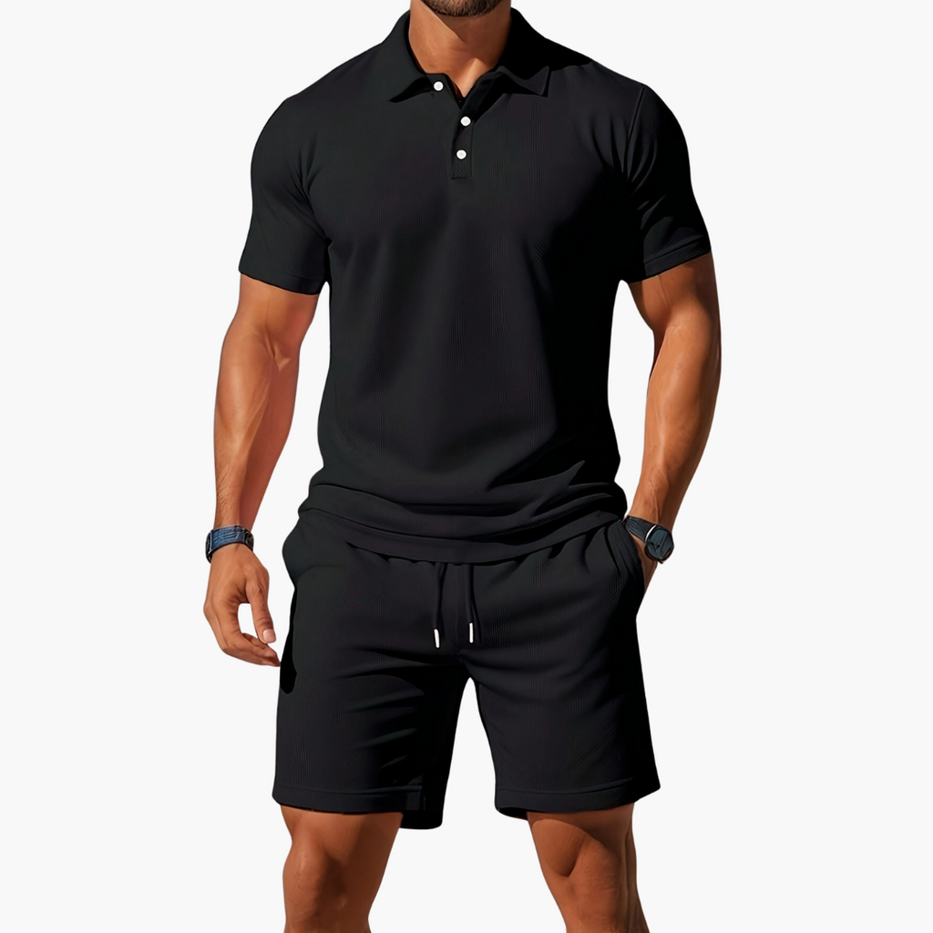 Cotton Polo and Shorts Set