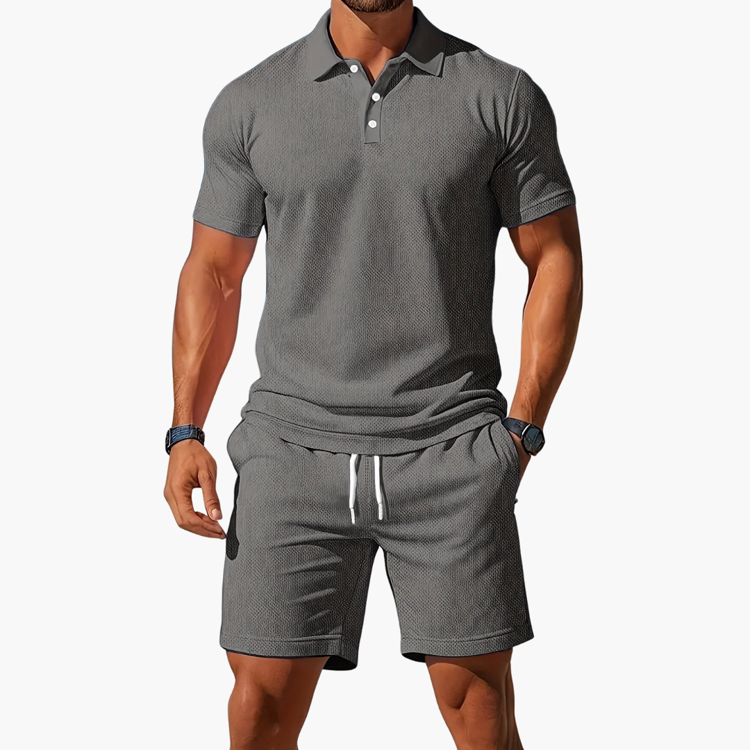 Cotton Polo and Shorts Set