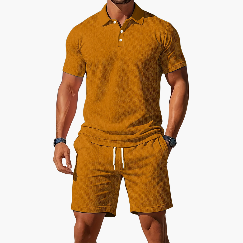 Cotton Polo and Shorts Set