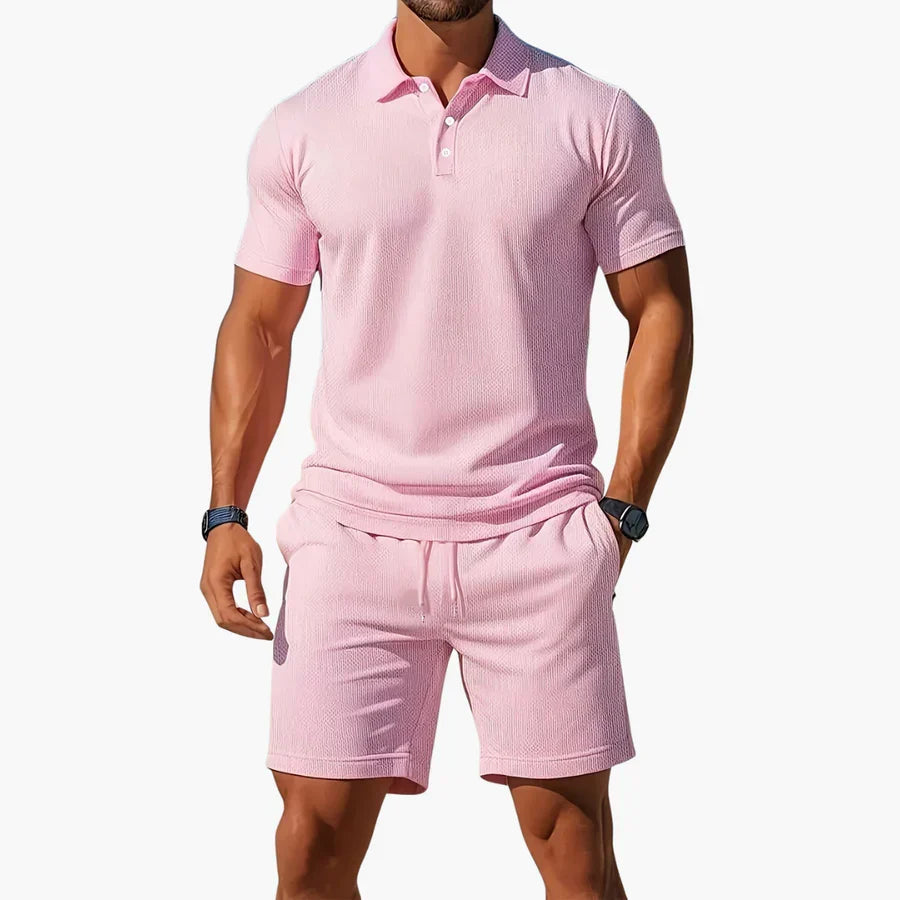 Cotton Polo and Shorts Set