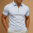 Slim Fit Zip Collar Polo Shirt