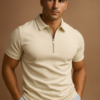 Slim Fit Zip Collar Polo Shirt