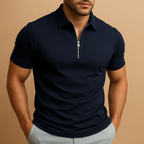 Slim Fit Zip Collar Polo Shirt