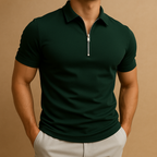 Slim Fit Zip Collar Polo Shirt
