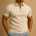 Slim Fit Zip Collar Polo Shirt
