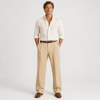 Men's Straight Leg Linen Trousers