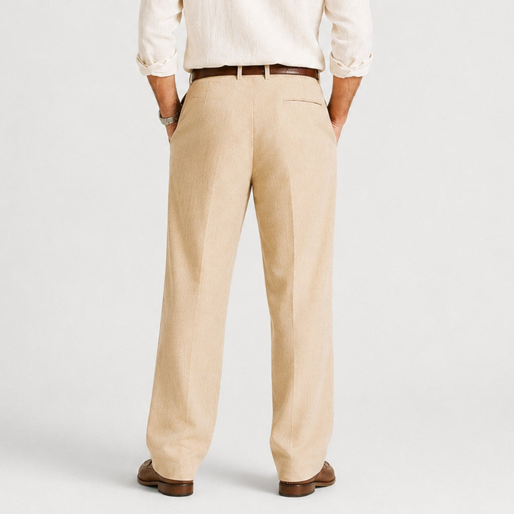 Men's Straight Leg Linen Trousers