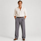 Men's Straight Leg Linen Trousers