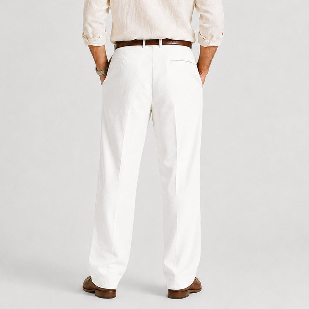 Men's Straight Leg Linen Trousers
