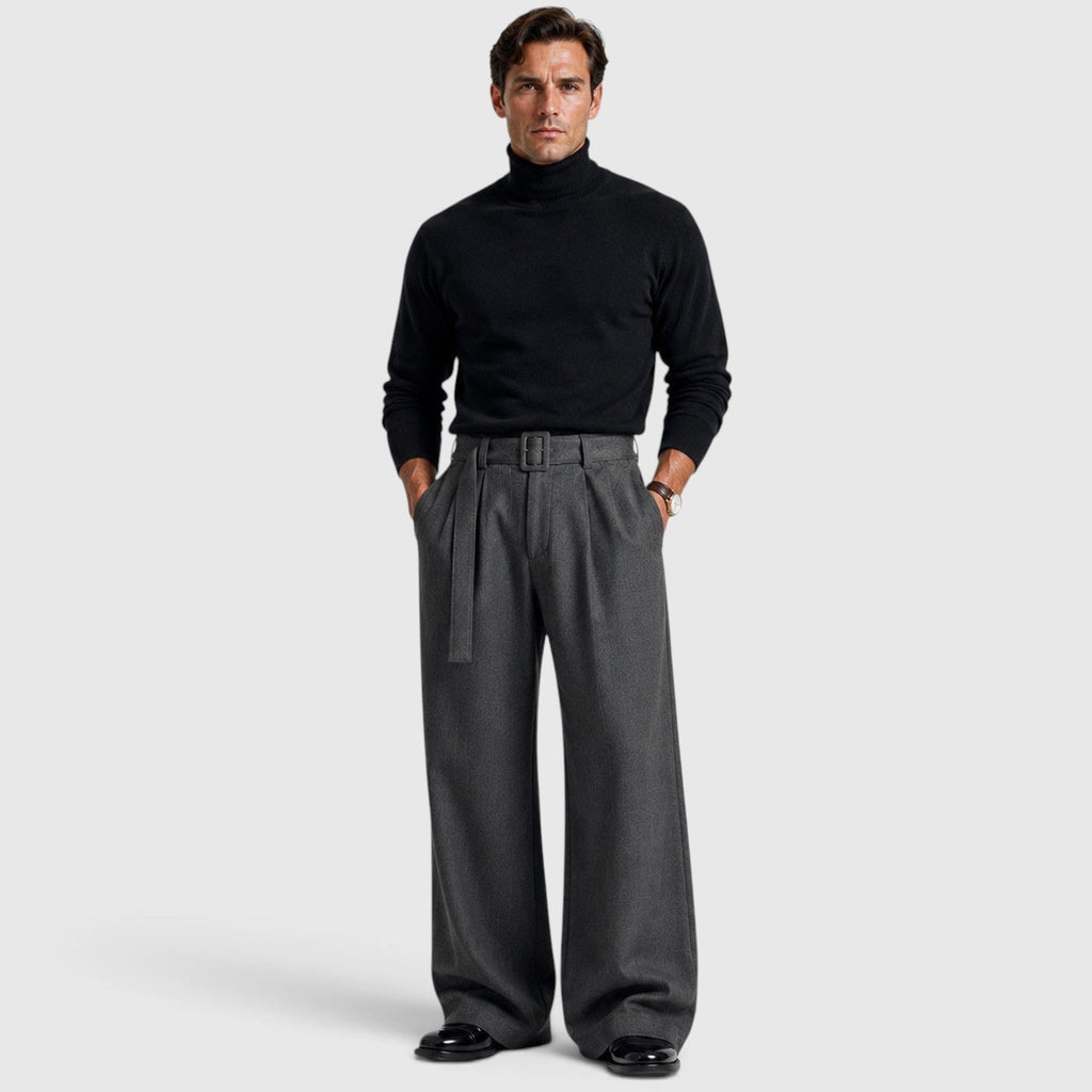 Pleated Business Suit Trousers