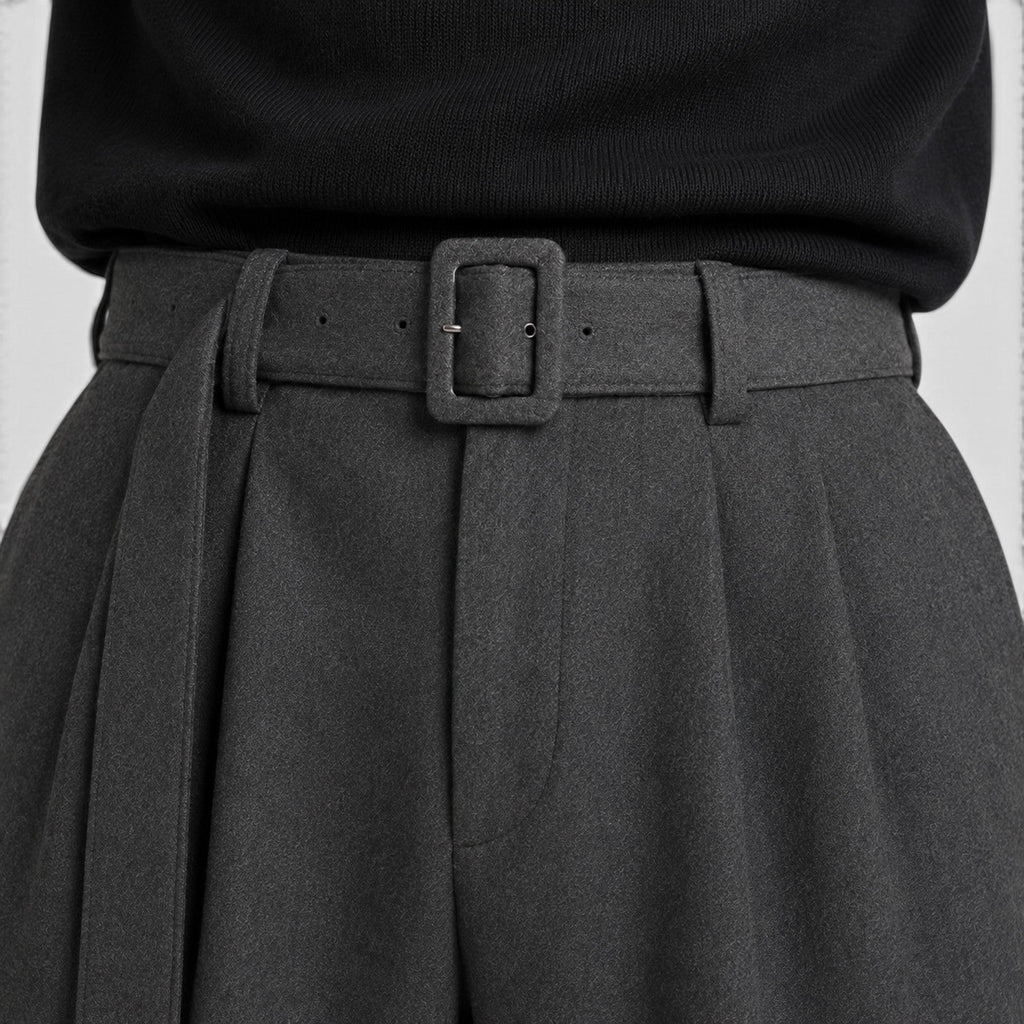 Pleated Business Suit Trousers