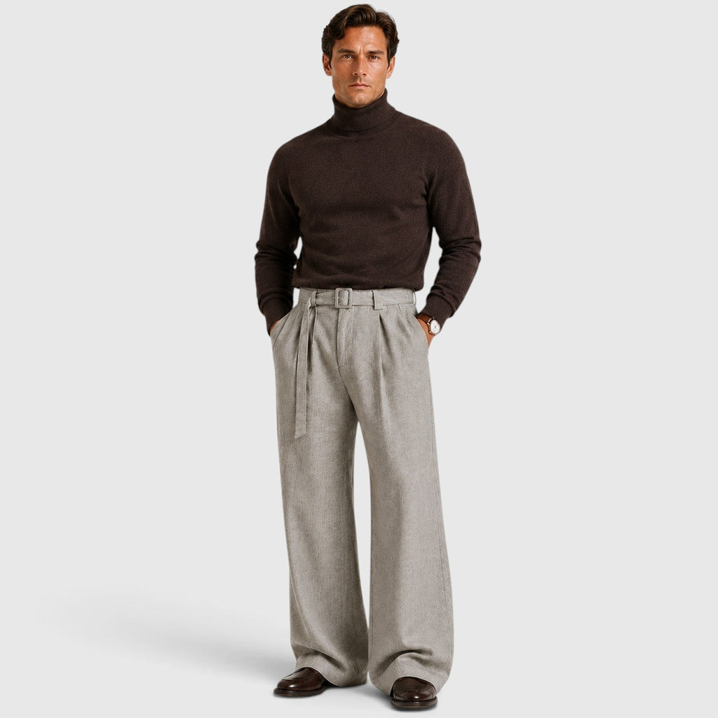 Pleated Business Suit Trousers