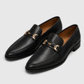 Pointed-Toe Leather Loafers