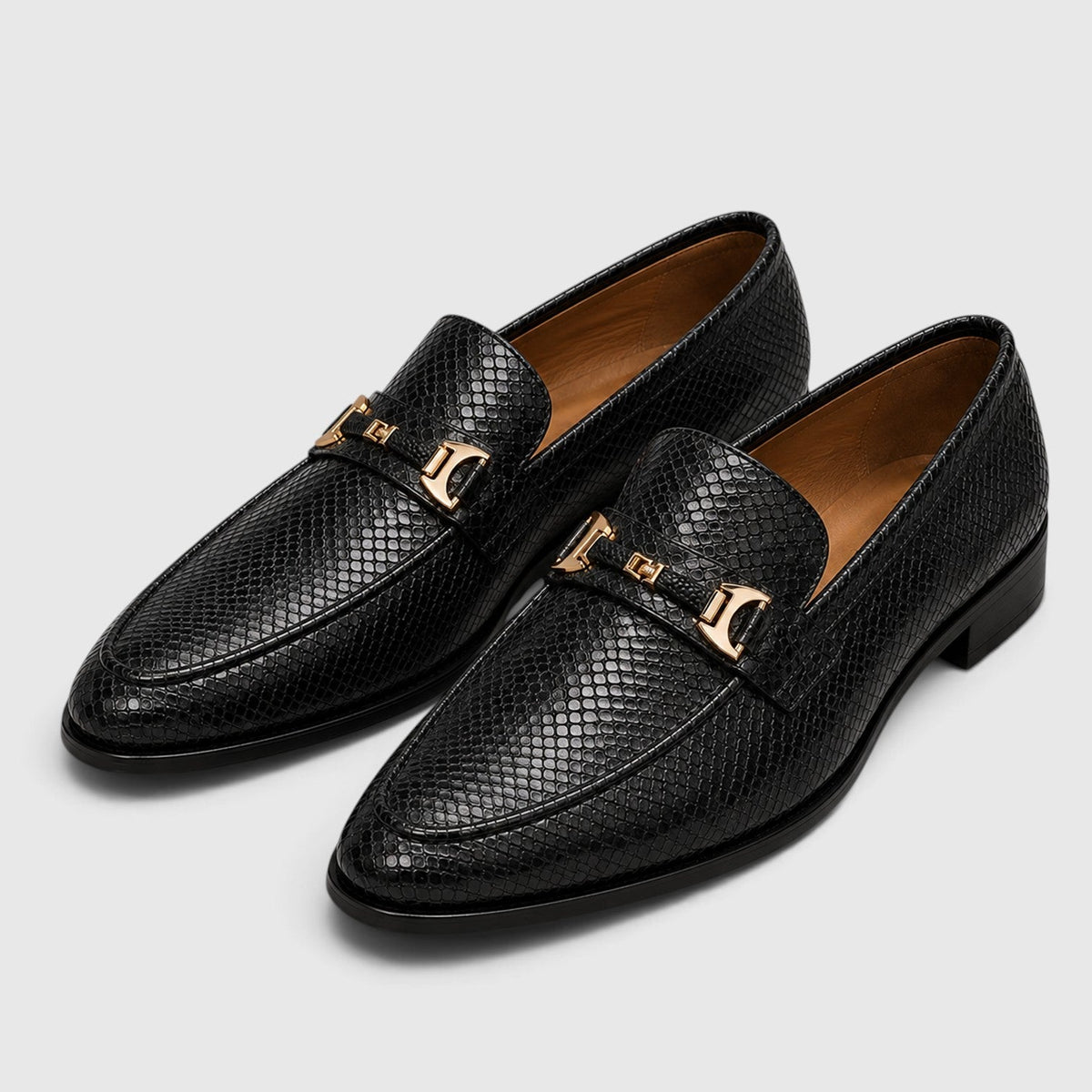 Pointed-Toe Leather Loafers
