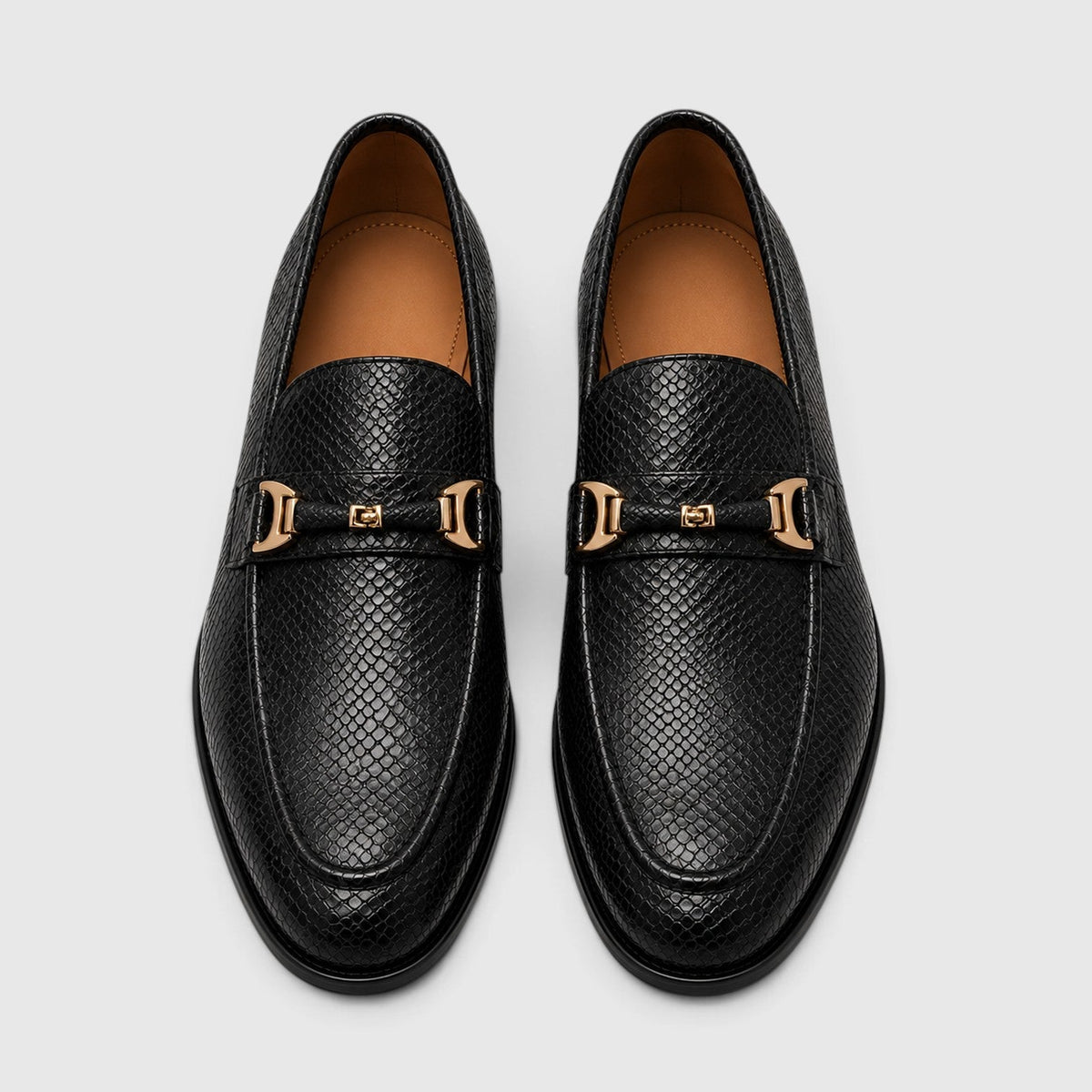 Pointed-Toe Leather Loafers