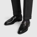 Pointed-Toe Leather Loafers
