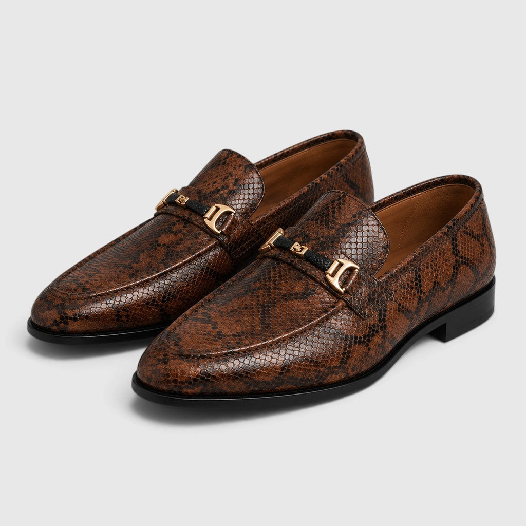 Pointed-Toe Leather Loafers