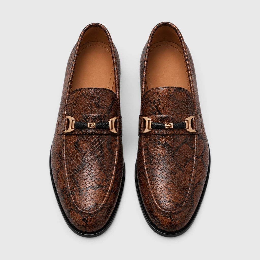 Pointed-Toe Leather Loafers