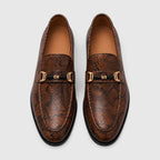 Pointed-Toe Leather Loafers