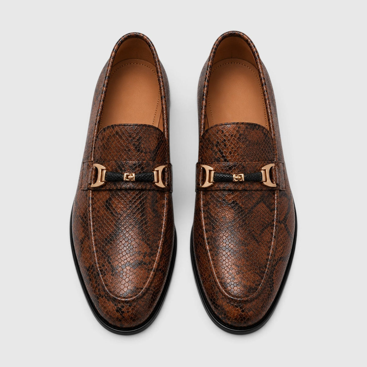 Pointed-Toe Leather Loafers