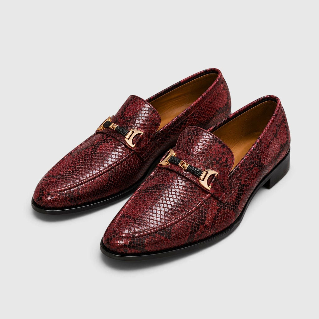 Pointed-Toe Leather Loafers