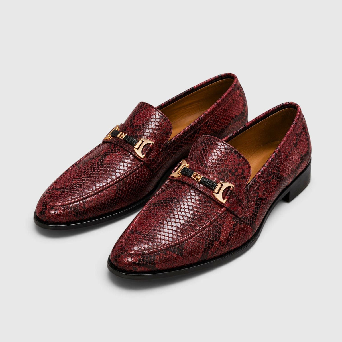 Pointed-Toe Leather Loafers