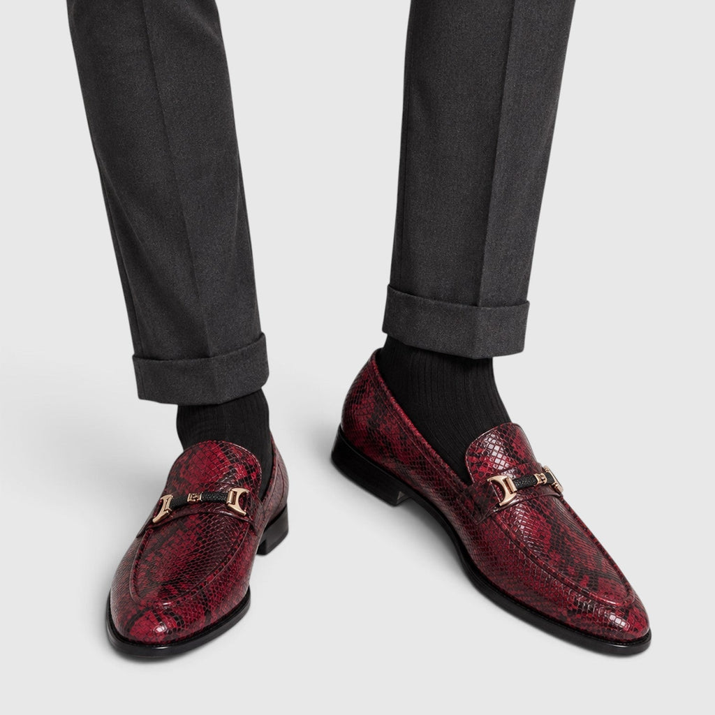 Pointed-Toe Leather Loafers
