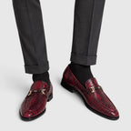 Pointed-Toe Leather Loafers