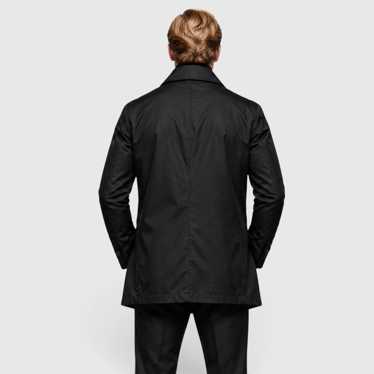 Water-Repellent Belted Trench Coat