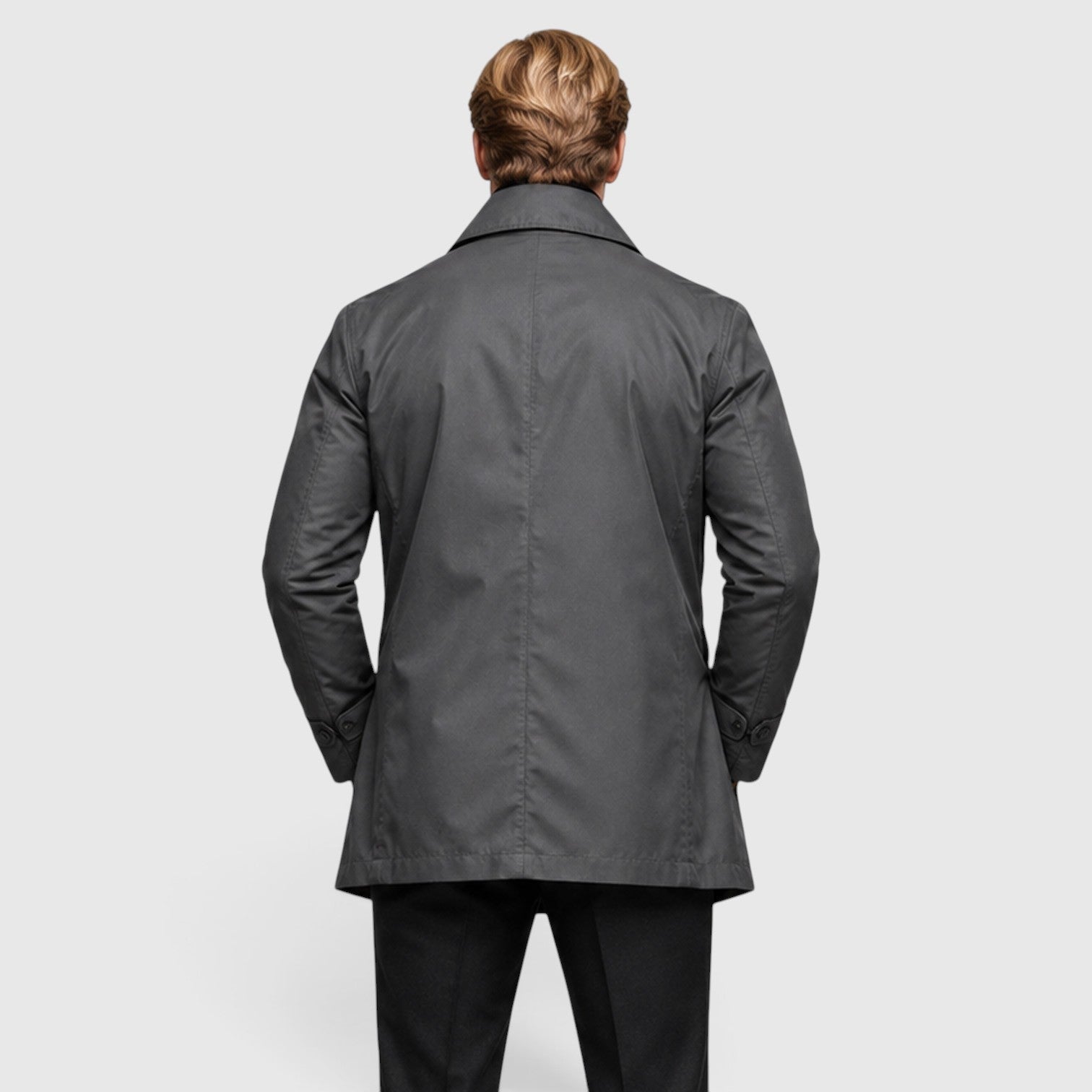 Water-Repellent Belted Trench Coat