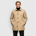 Water-Repellent Belted Trench Coat