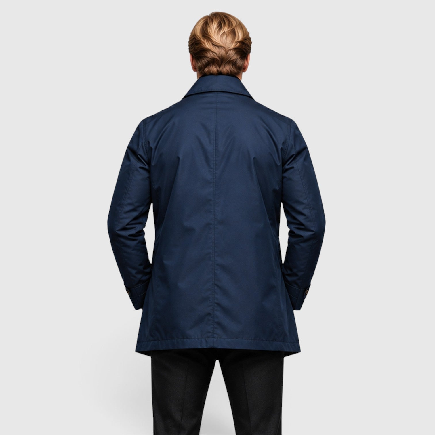 Water-Repellent Belted Trench Coat