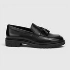 Padded Tassel Leather Loafers