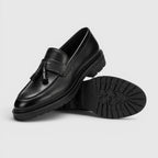 Padded Tassel Leather Loafers