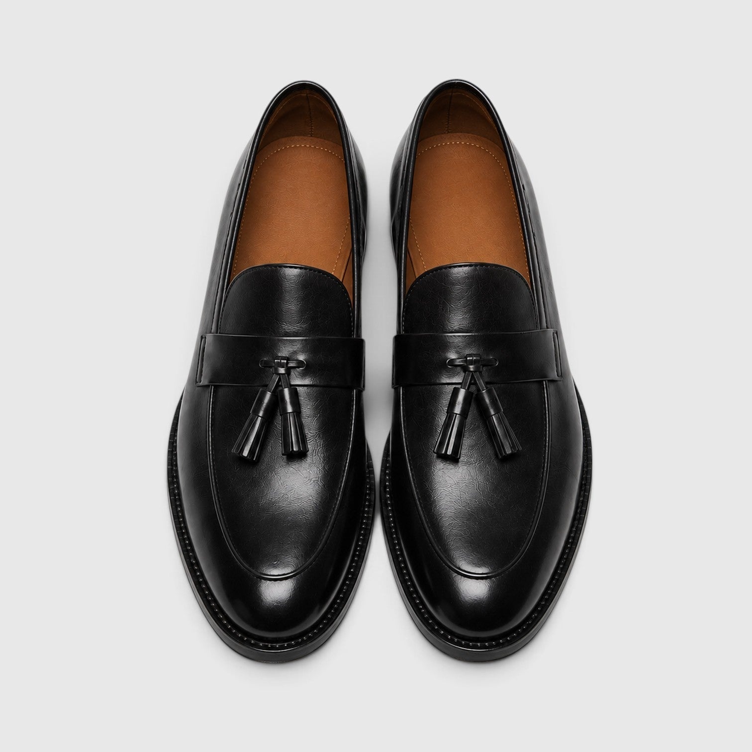Tassel Leather Slip-On Loafers