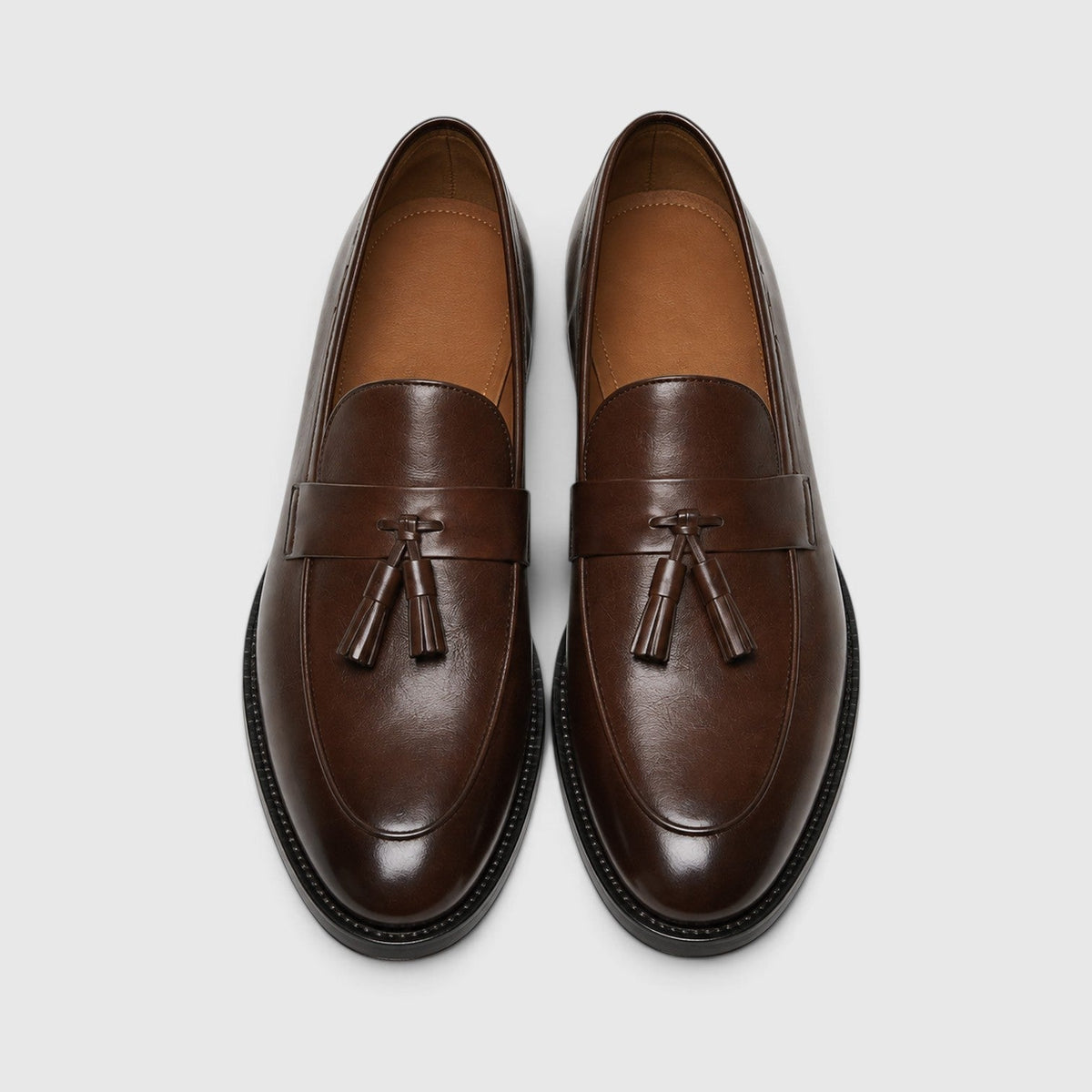 Tassel Leather Slip-On Loafers