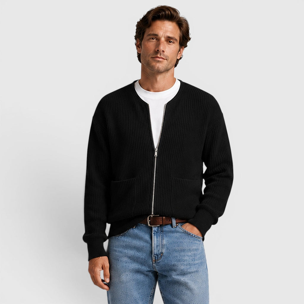 Zip Cardigan with Side Pockets
