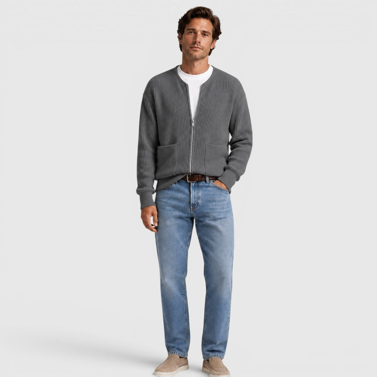 Zip Cardigan with Side Pockets