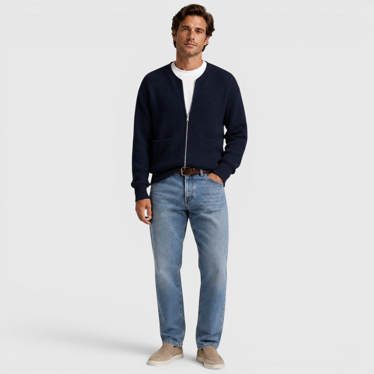 Zip Cardigan with Side Pockets