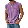 Vintage Washed Henley Tank Top