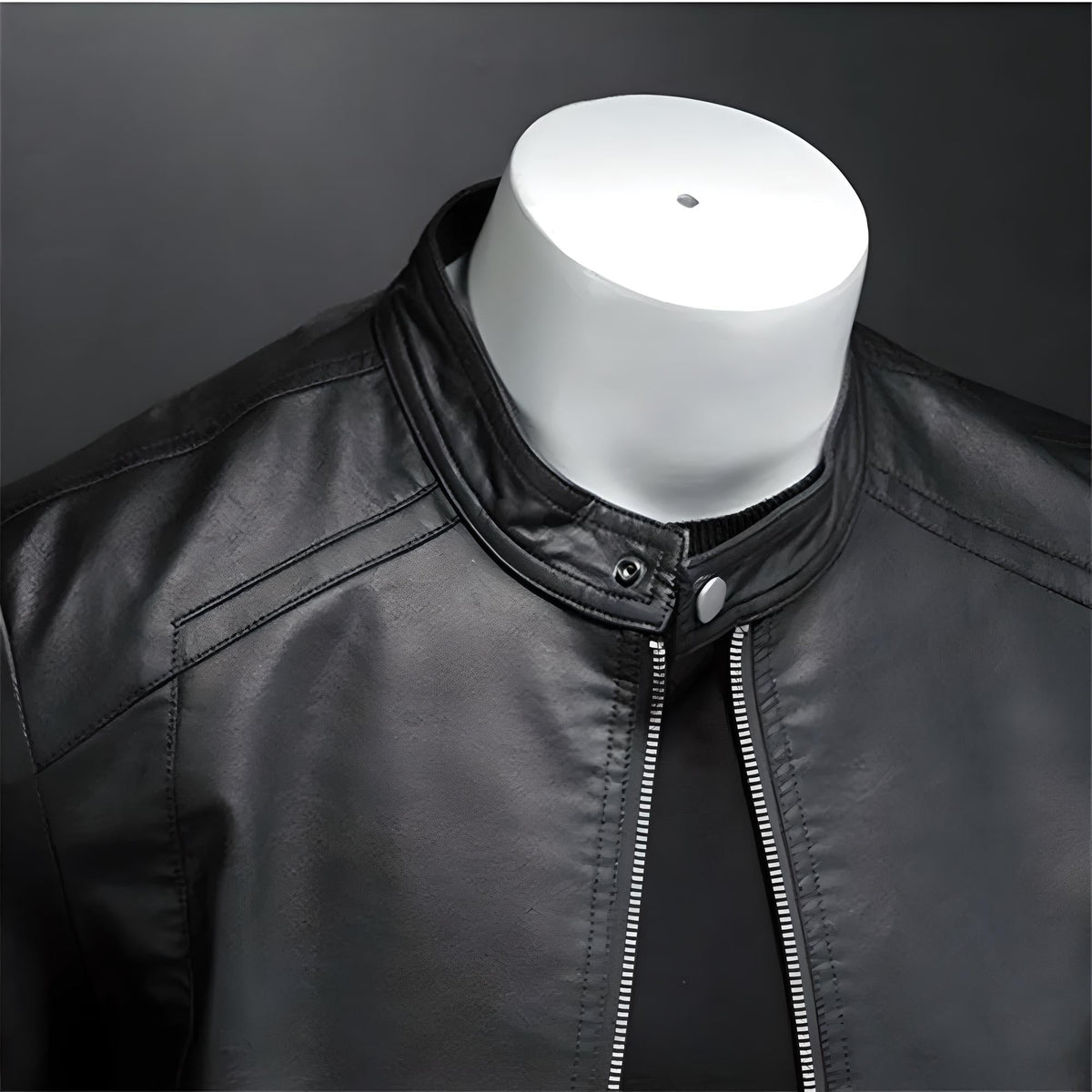 Faux Leather Biker Jacket