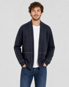 Men's Wool Plaid Knit Cardigan - Secranzo
