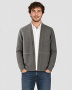 Men's Wool Plaid Knit Cardigan - Secranzo