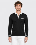 Men's Contrast Trim Long Sleeve Shirt - Secranzo