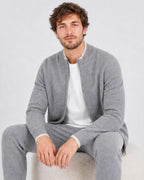 Men's Cashmere Zip Tracksuit Set - Secranzo
