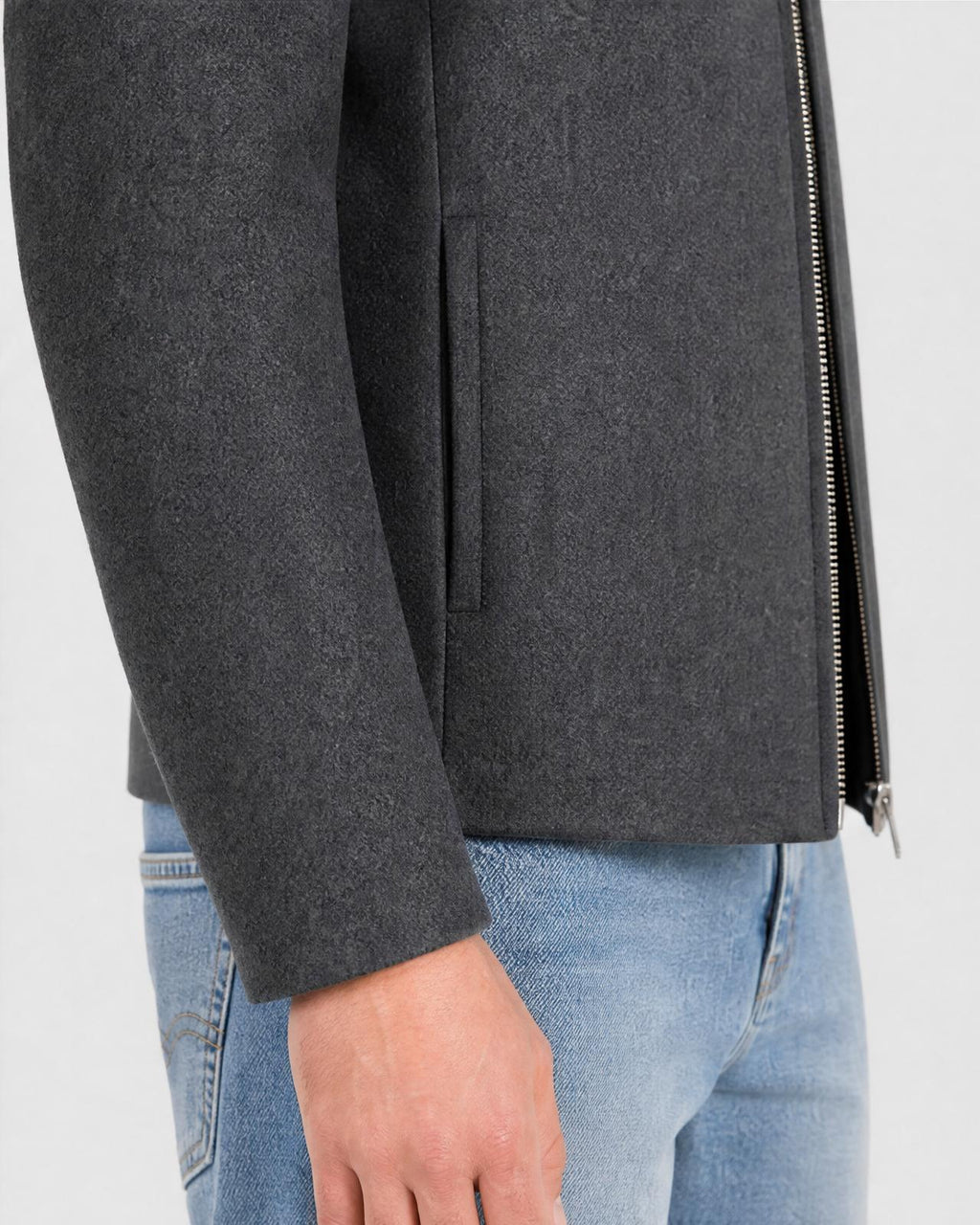 Men's Wool Zip Up Jacket - Secranzo