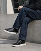 Men's Leather Slip On Shoes - Secranzo