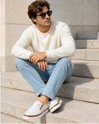 Men's Leather Slip On Shoes - Secranzo